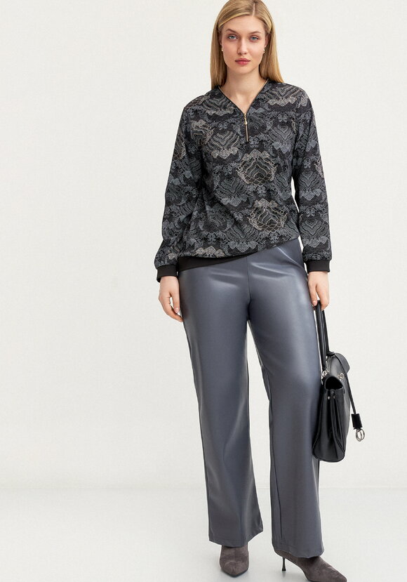 Блуза на молнии из трикотажа шир.  580, рис. 16