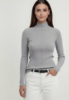 Джемпер с цельнокроеной стойкой