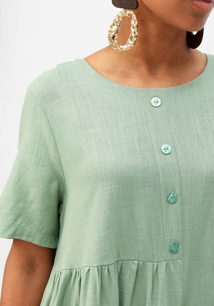 Платье с декоративной планкой и пуговицами шир.  750, рис. 22