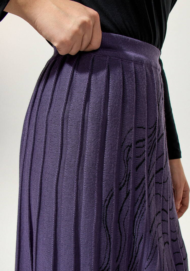 Юбка плиссе с абстрактным рисунком шир.  750, рис. 4