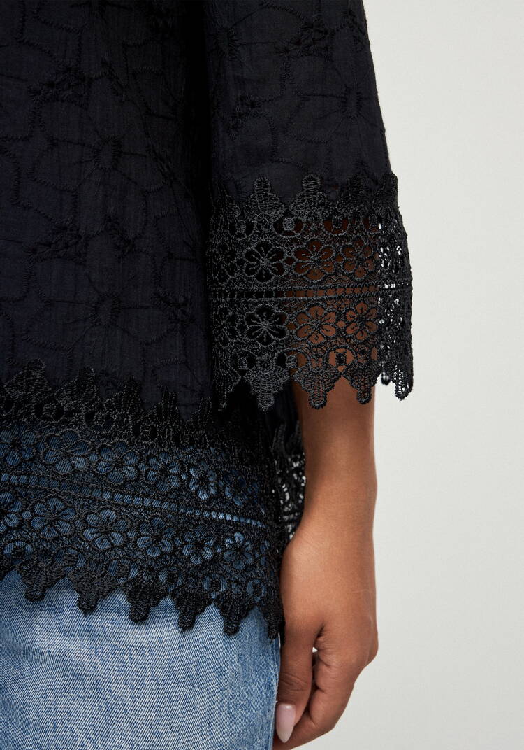 Блуза с кружевом Джулия шир.  750, рис. 14