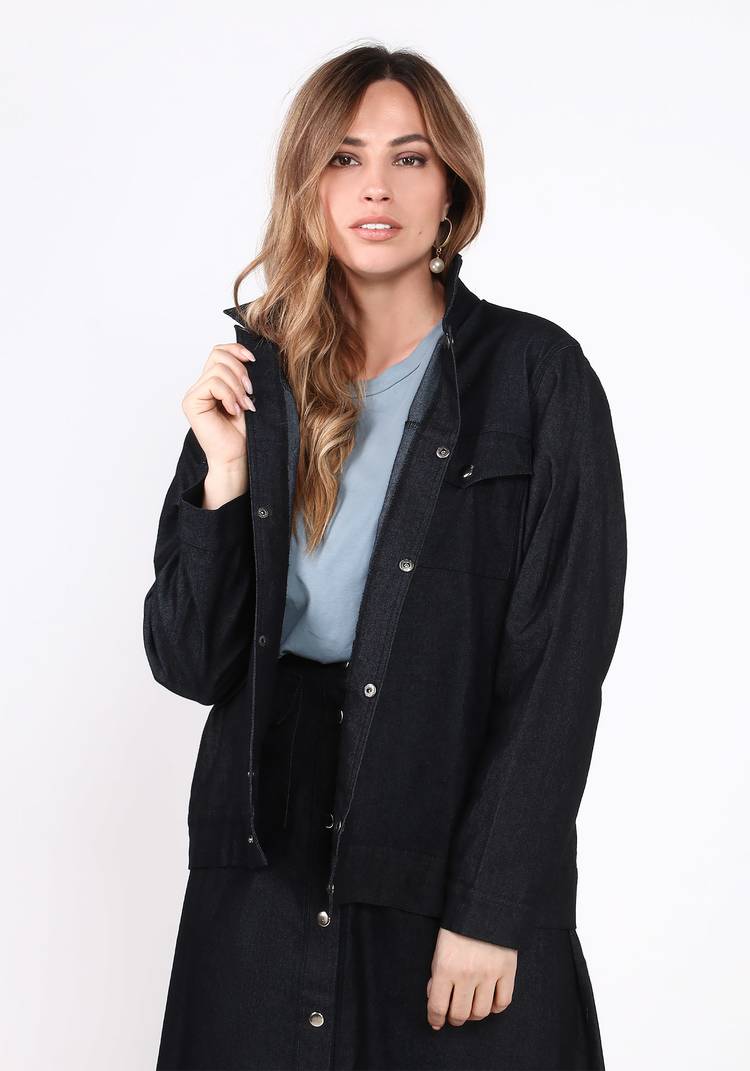 Рубашка джинсовая на кнопках шир.  750, рис. 8