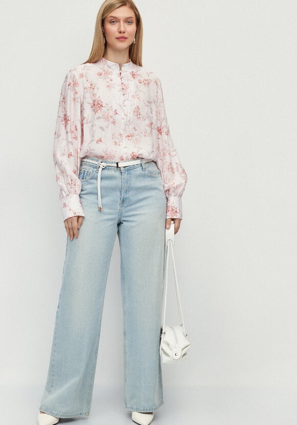 Блуза с жемчужными пуговицами Грейс шир.  580, рис. 16