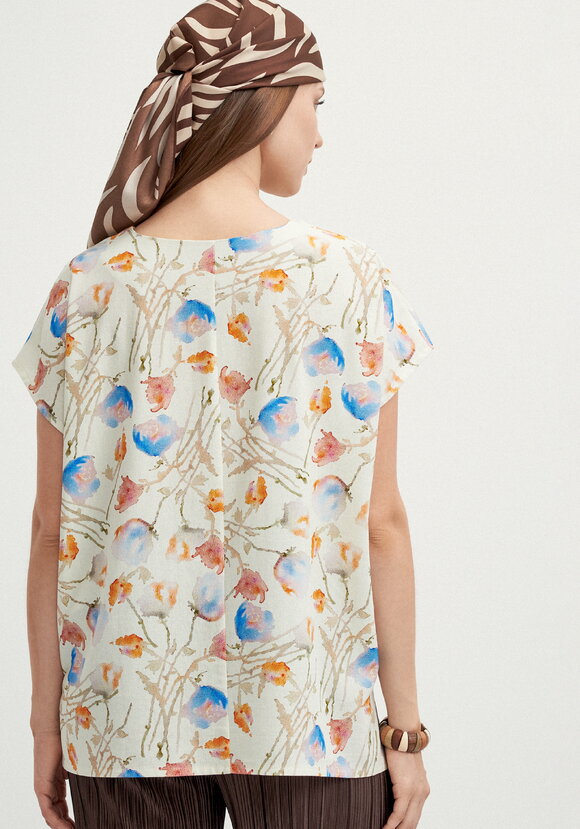 Блуза изо льна с коротким рукавом шир.  580, рис. 11