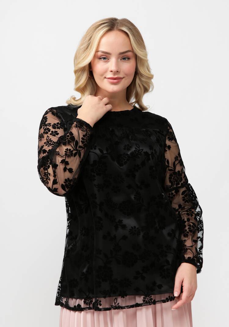 Блуза с шитьем на сетке шир.  750, рис. 8