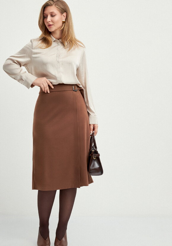 Юбка прямая с пряжкой шир.  580, рис. 8