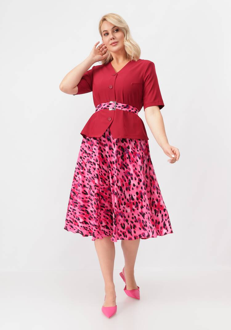 Комплект блуза и юбка с поясом шир.  750, рис. 17