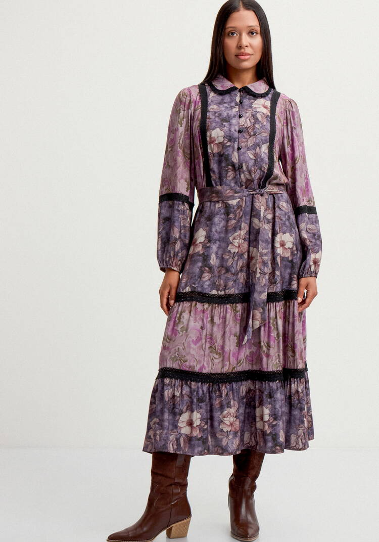 Платье с вставками кружева шир.  750, рис. 12