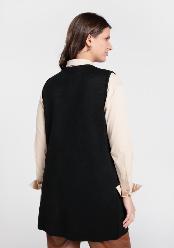 Жилет на пуговицах свободного силуэта шир.  580, рис. 3