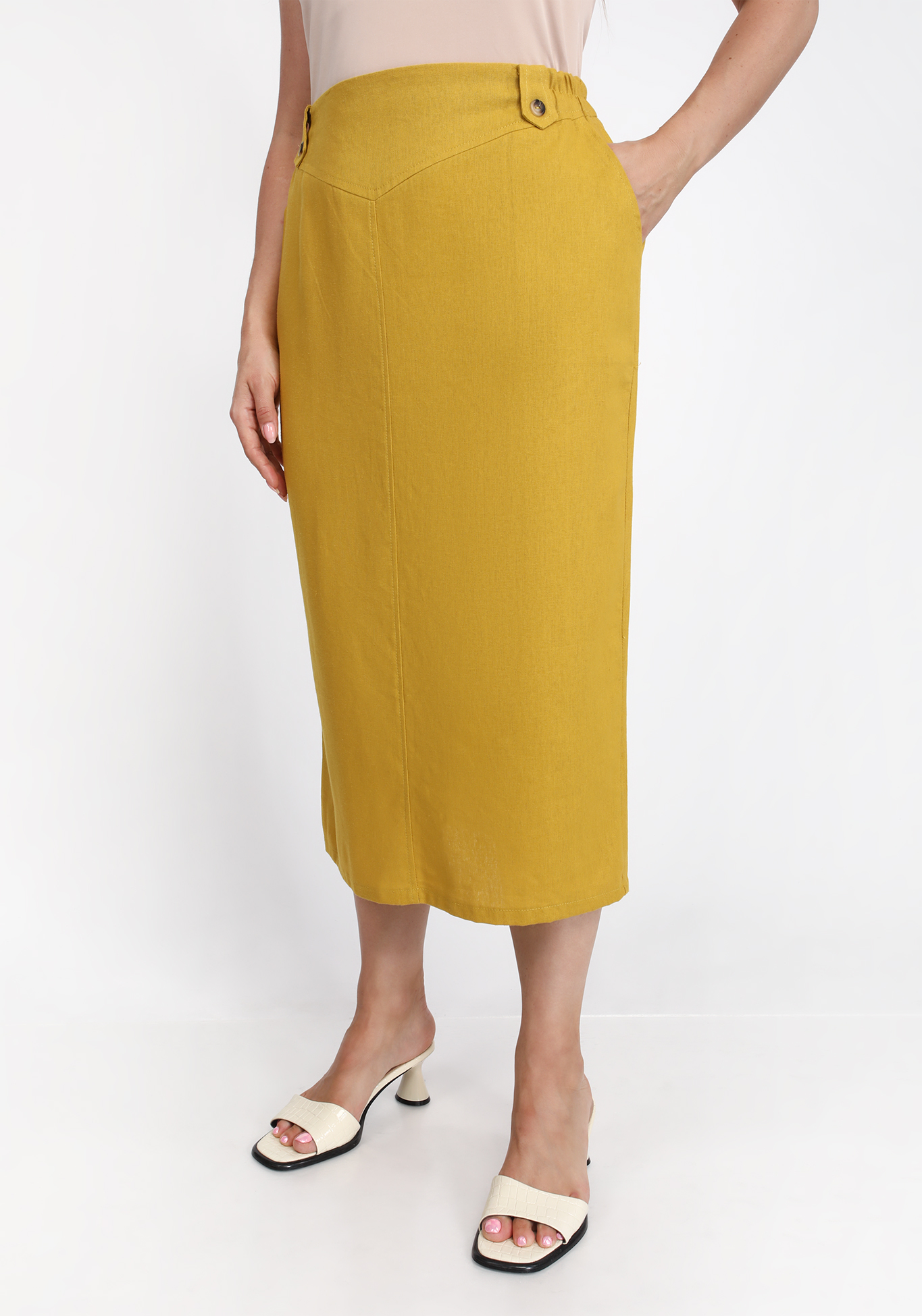 Юбка прямого силуэта на кокетке