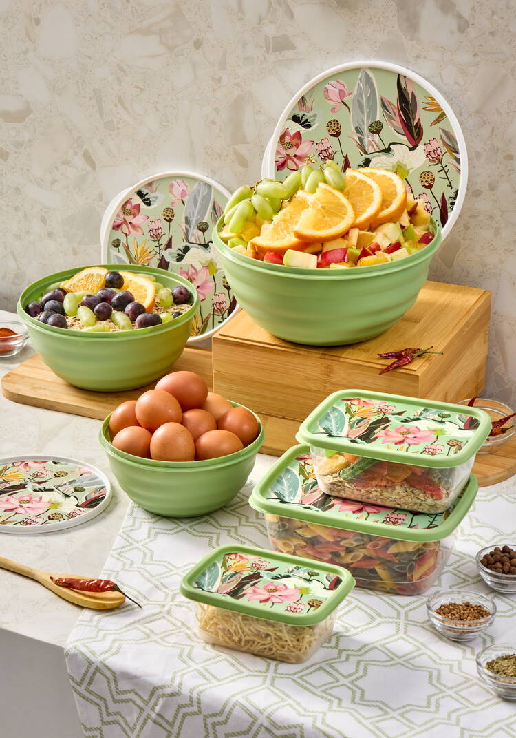 Комплект мисок, 3 шт. + контейнеры в подарок шир.  750, рис. 1