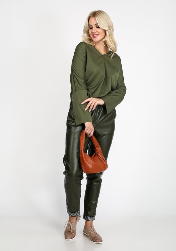 Блуза с фантазийным манжетом шир.  580, рис. 2