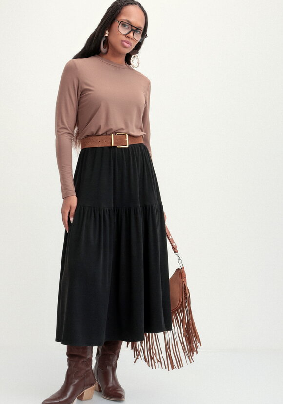 Юбка трикотажная свободного кроя на резинке шир.  580, рис. 8