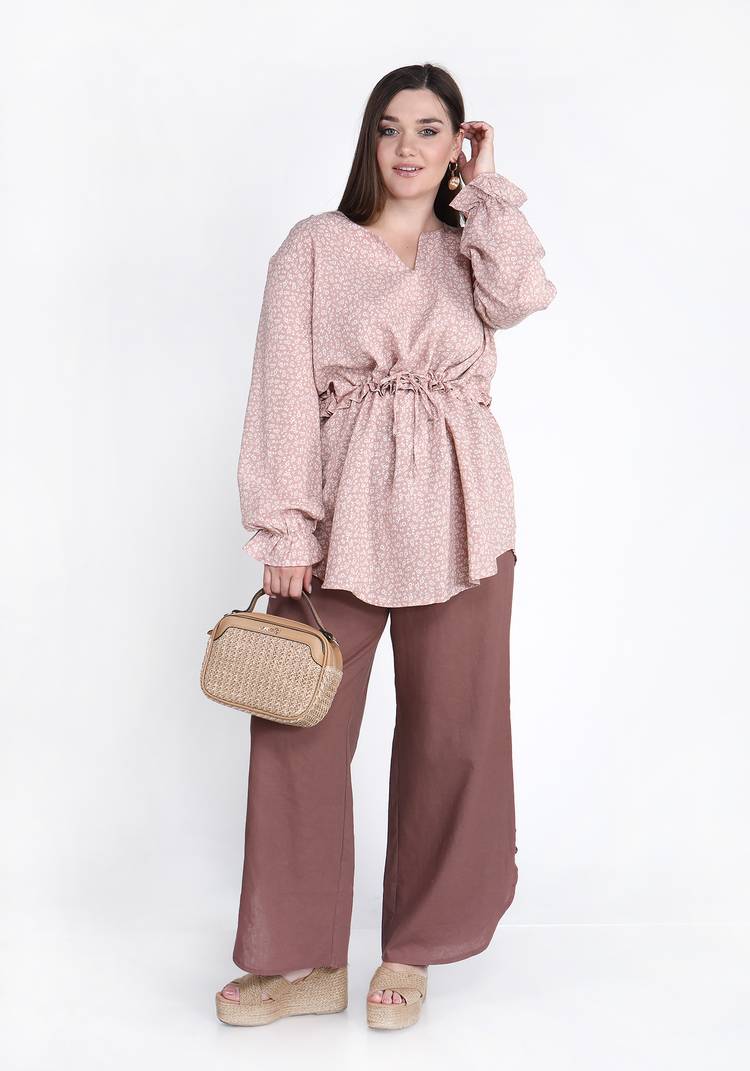 Блуза с кулиской на талии шир.  750, рис. 11