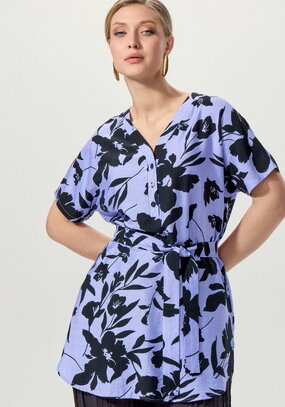 Туника на пуговицах с принтом