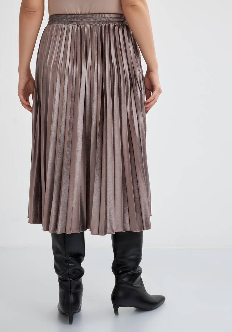 Юбка плиссированная из бархата шир.  750, рис. 8