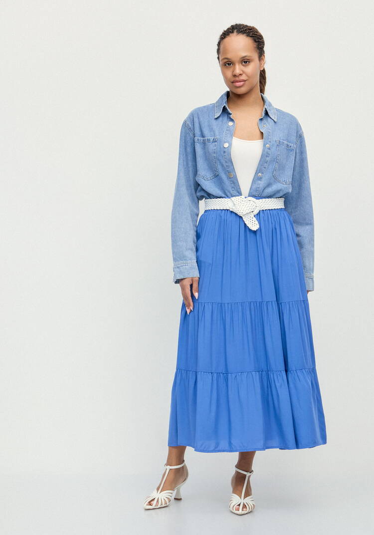 Юбка ярусная из штапеля шир.  750, рис. 22