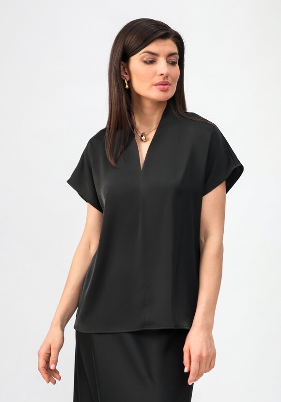 Блуза с V-образным вырезом с коротким рукавом шир.  580, рис. 11