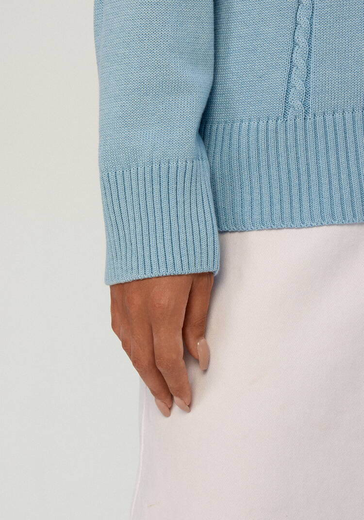 Джемпер двухцветный с косами шир.  750, рис. 17