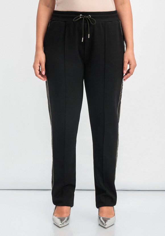 Брюки на резинке с лампасами и стрелками шир.  580, рис. 12