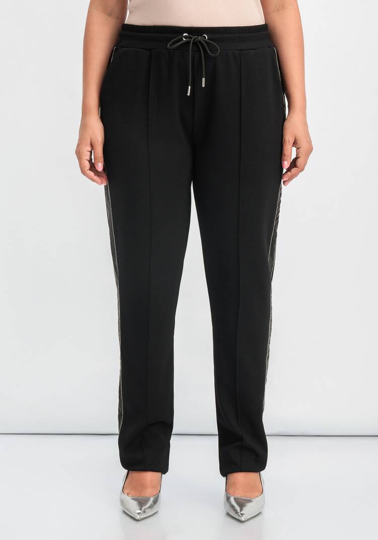 Брюки на резинке с лампасами и стрелками шир.  750, рис. 12