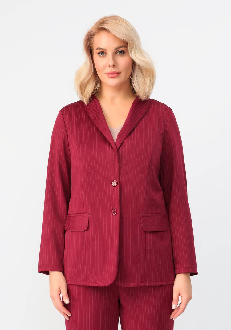 Пиджак однобортный в полоску шир.  750, рис. 4