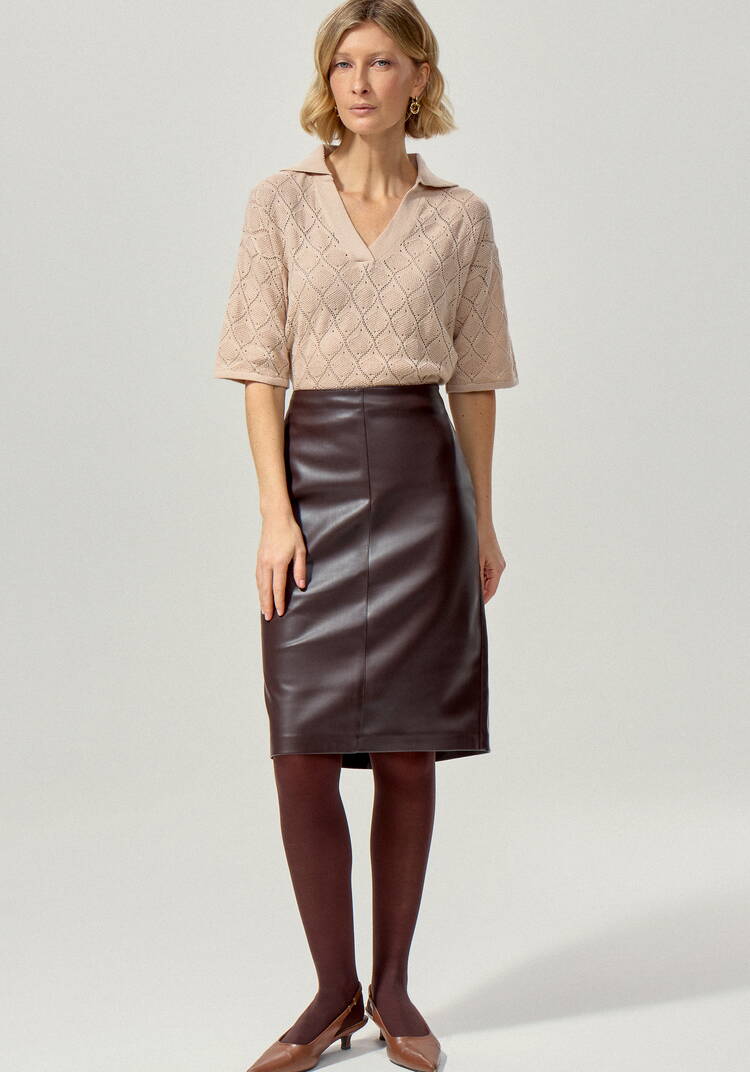 Джемпер-поло с ажурным рисунком шир.  750, рис. 8