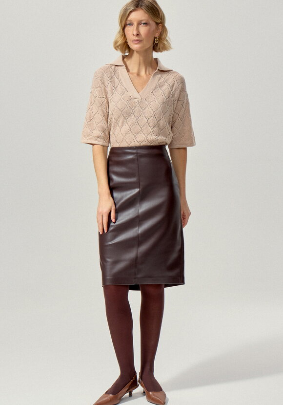 Джемпер-поло с ажурным рисунком шир.  580, рис. 8