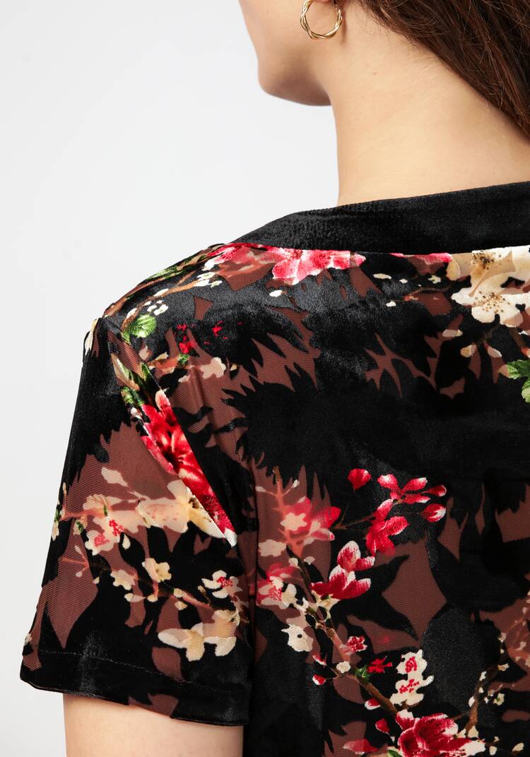 Туника с круглым вырезом и цветочным принтом шир.  750, рис. 5