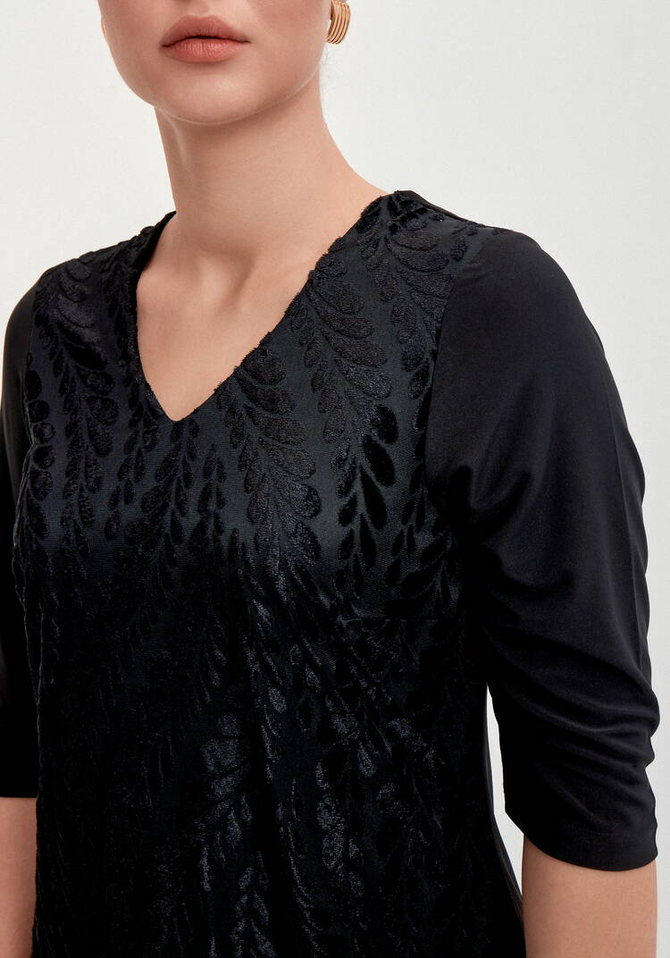 Платье из панбархата и трикотажа шир.  750, рис. 27