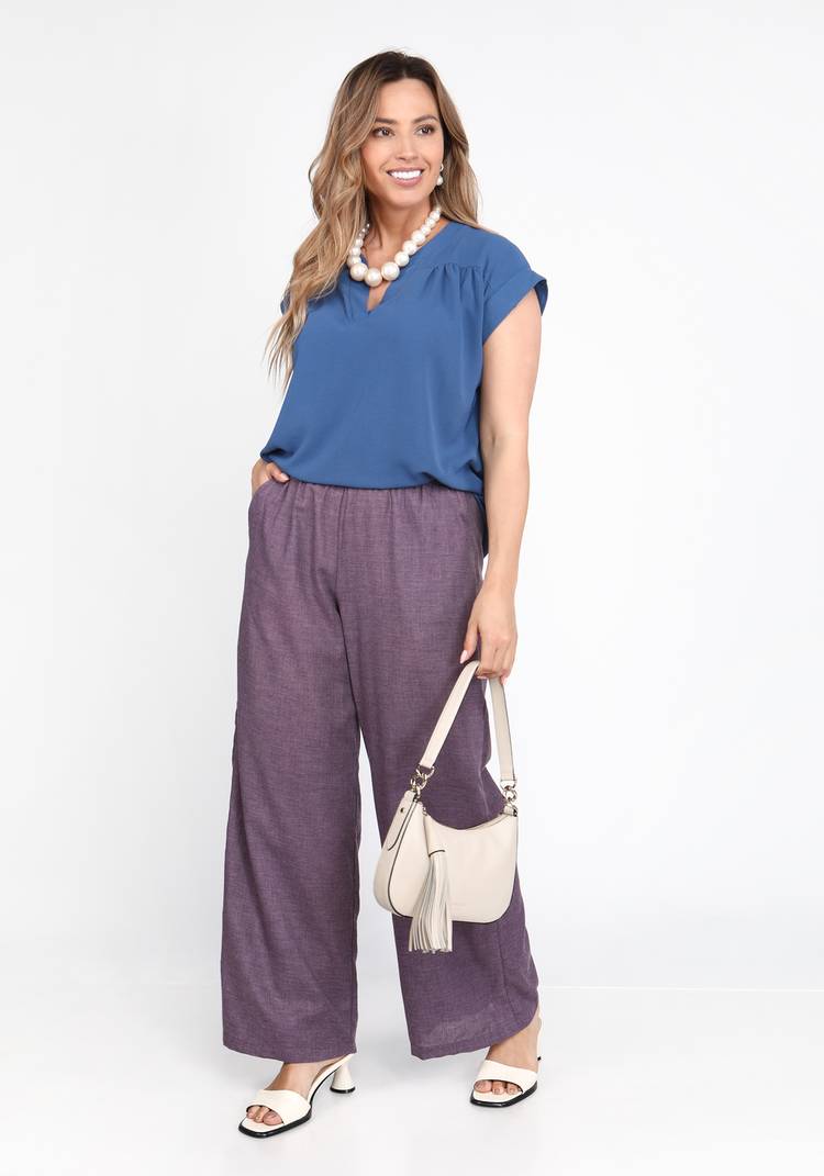 Блуза свободного кроя и декоративной сборкой шир.  750, рис. 9