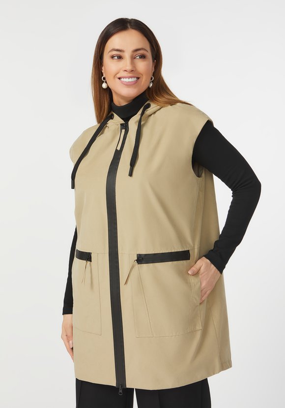 Жилет на молнии с капюшоном шир.  580, рис. 8