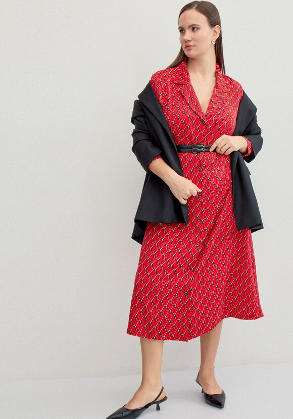 Платье рубашка с отложным воротником шир.  580, рис. 7