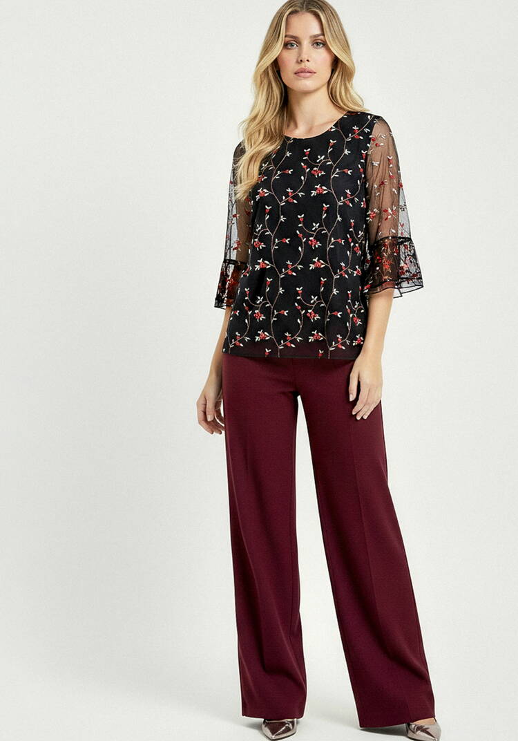 Блуза из ткани с вышивкой шир.  750, рис. 2