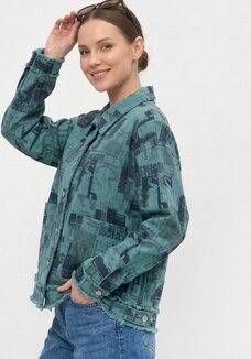 Джинсовая куртка с принтом Джерси