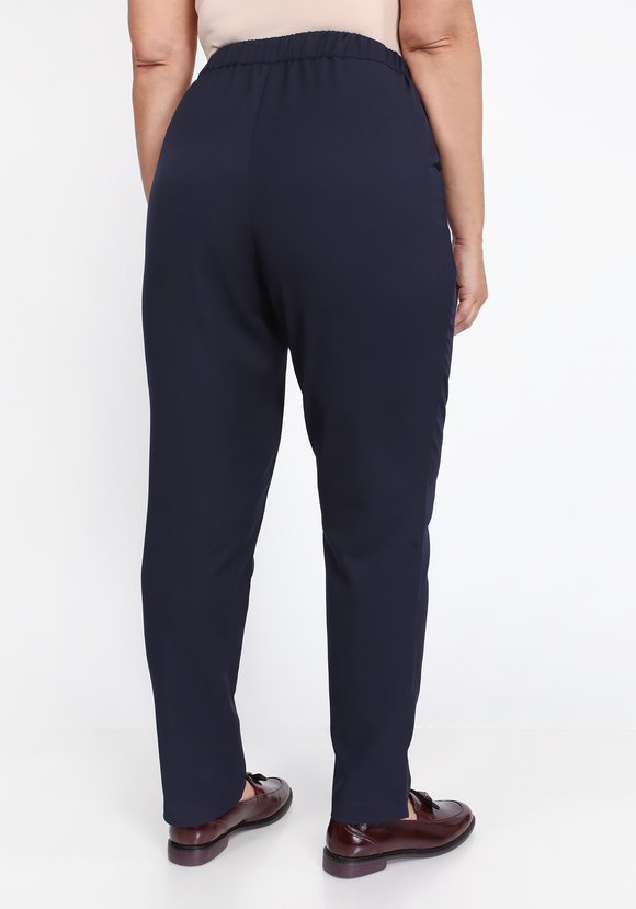 Брюки однотонные зауженные к низу шир.  580, рис. 4