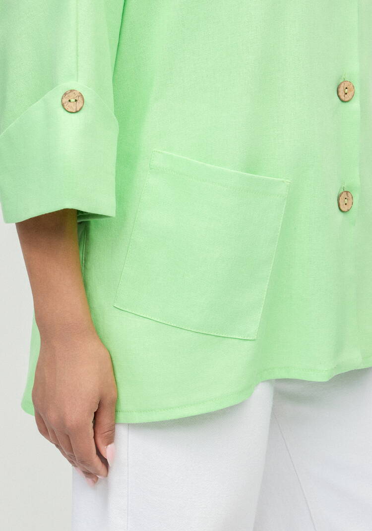 Блуза льняная с рукавами кимоно шир.  750, рис. 22