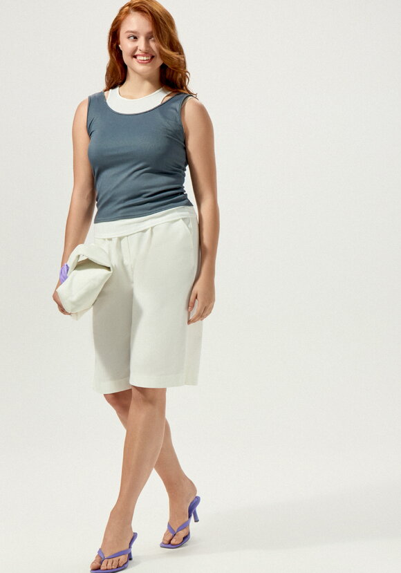 Шорты изо льна свободного кроя шир.  580, рис. 16