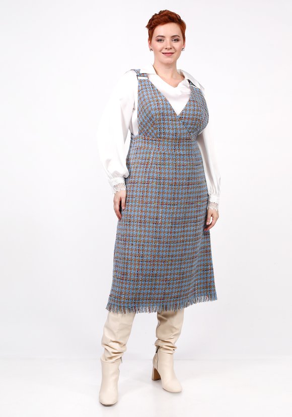 Блуза с отложным воротником и кружевом шир.  580, рис. 5