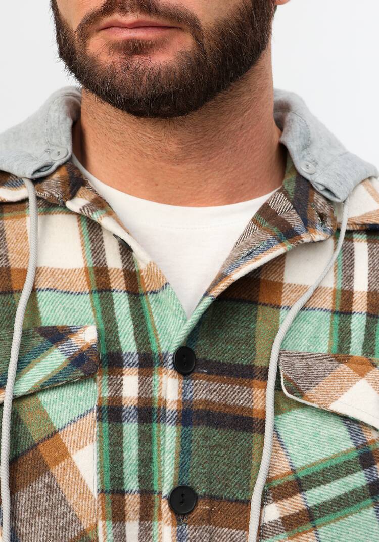 Рубашка с капюшоном в клетку шир.  750, рис. 14