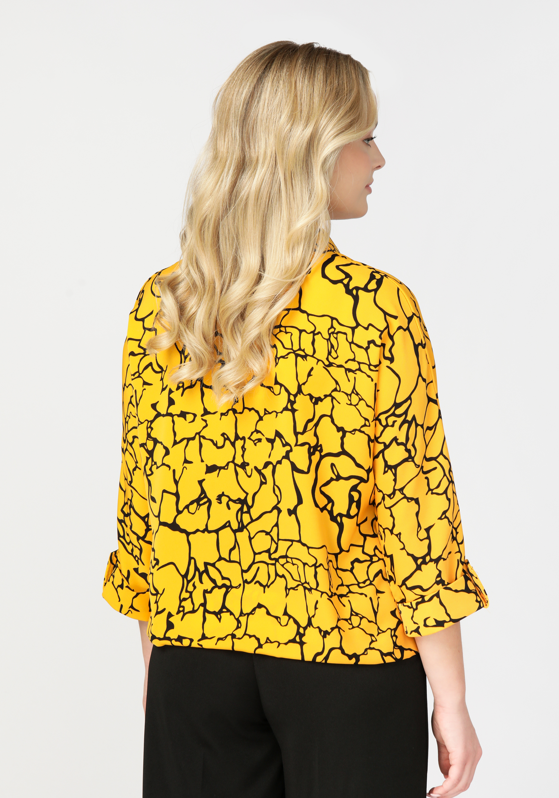 Блузка с принтом "Джулия", цвет желтый, размер 52 - фото 7