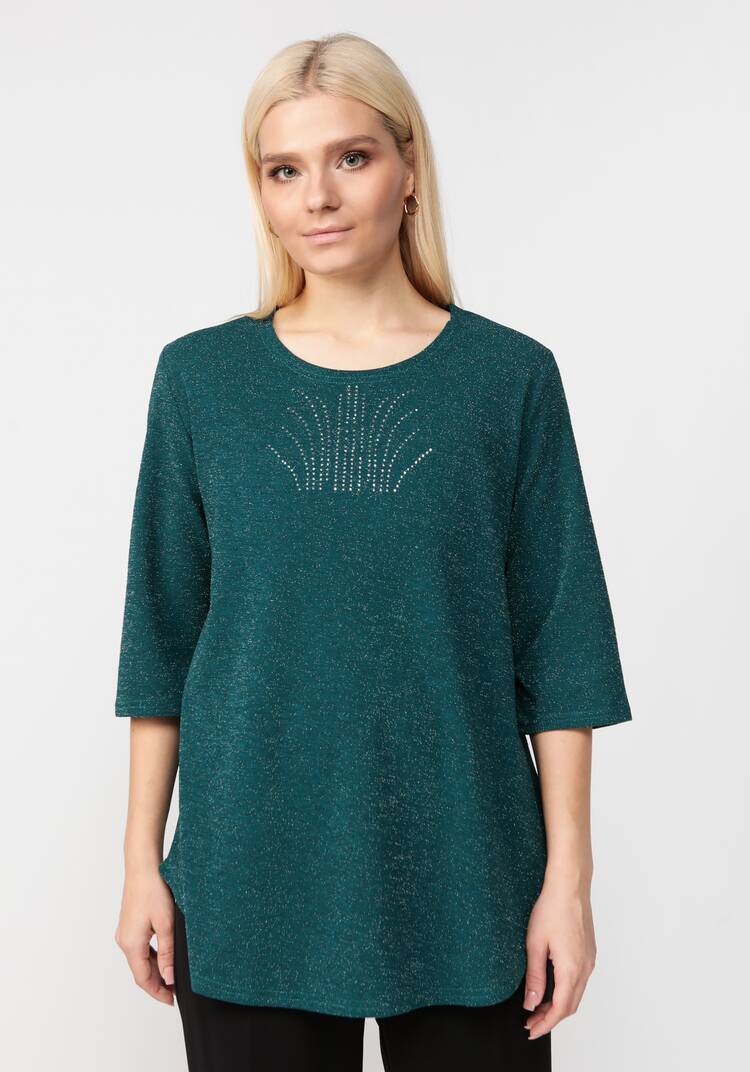 Блуза с метанитью и декором на груди шир.  750, рис. 29