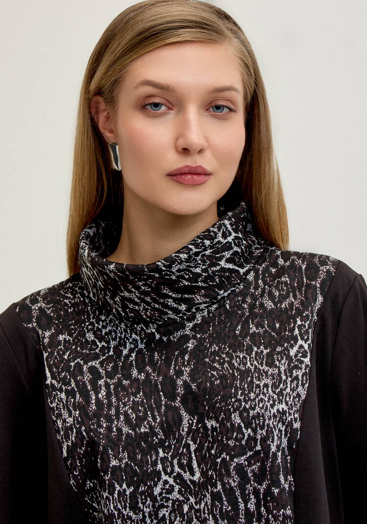 Блуза с анималистичным принтом по груди шир.  750, рис. 13