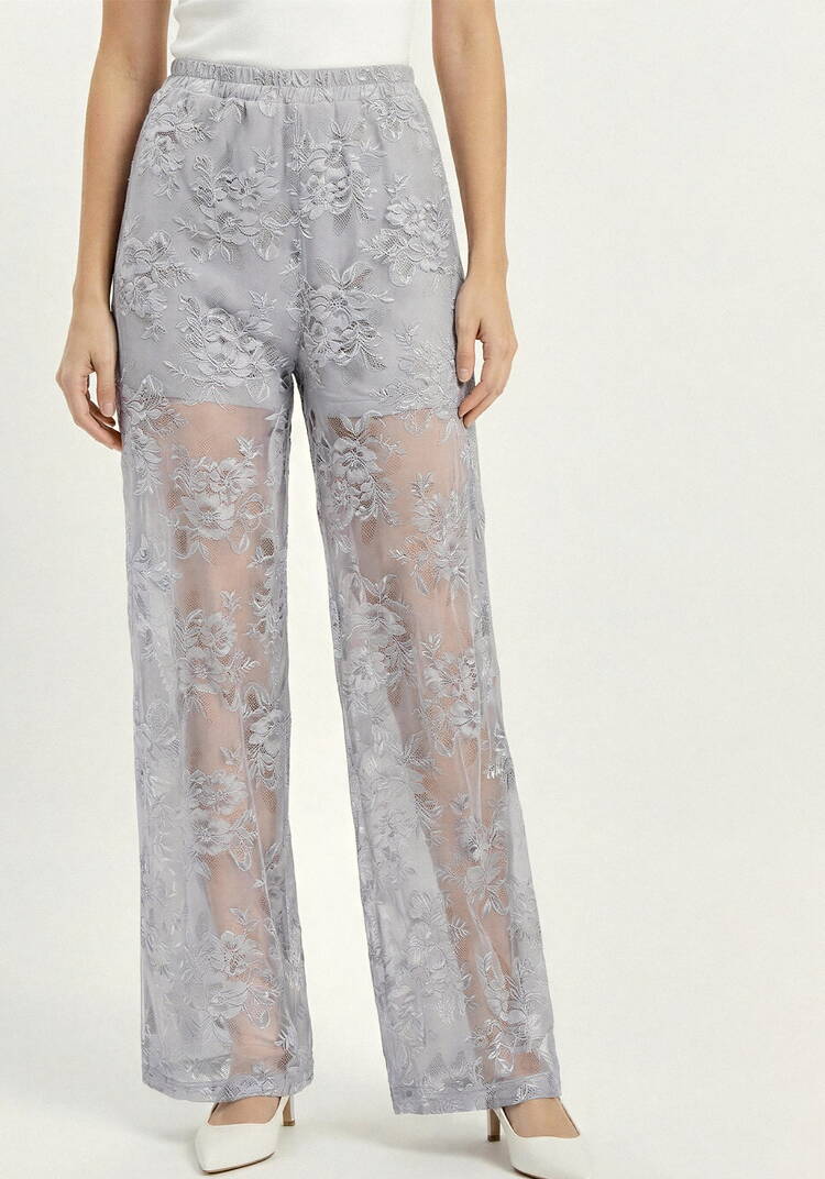 Брюки широкие из кружевной ткани шир.  750, рис. 4