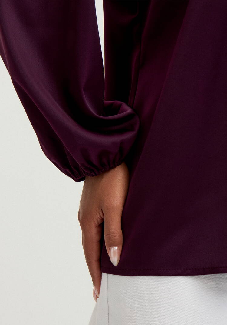 Блуза шелковая с кокеткой шир.  750, рис. 14