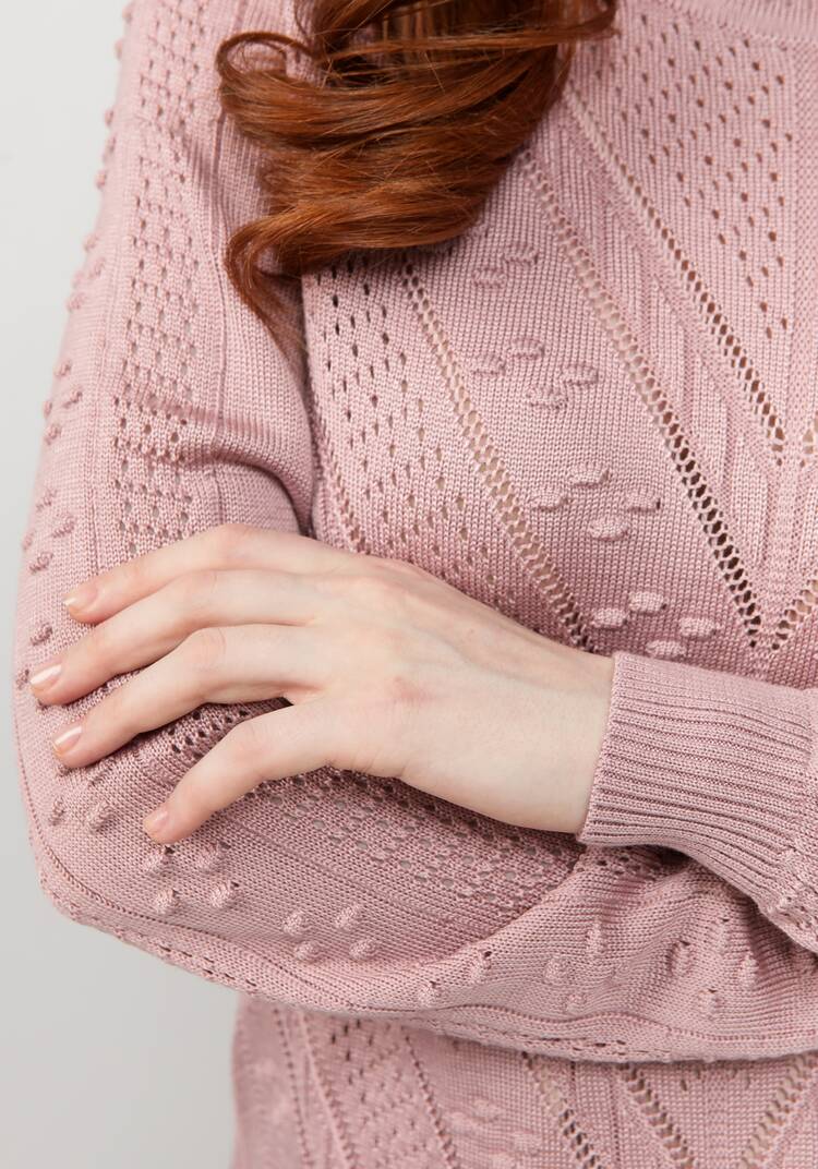 Джемпер прямого силуэта с ажурным рисунком шир.  750, рис. 22