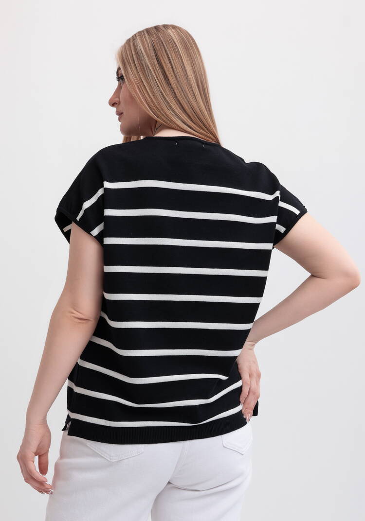 Блуза в полоску с рисунком шир.  750, рис. 8