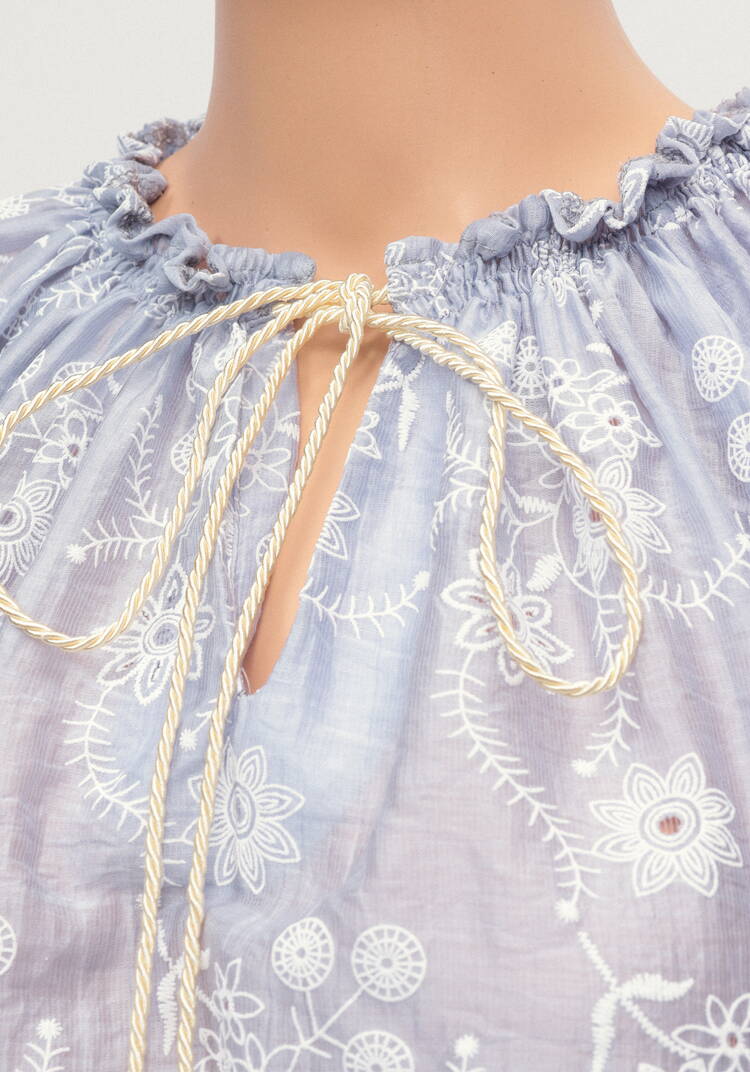 Блуза Нежные соцветия шир.  750, рис. 11