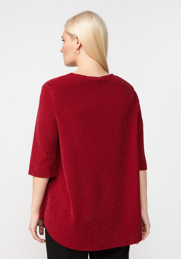 Блуза с метанитью и декором на груди шир.  580, рис. 10