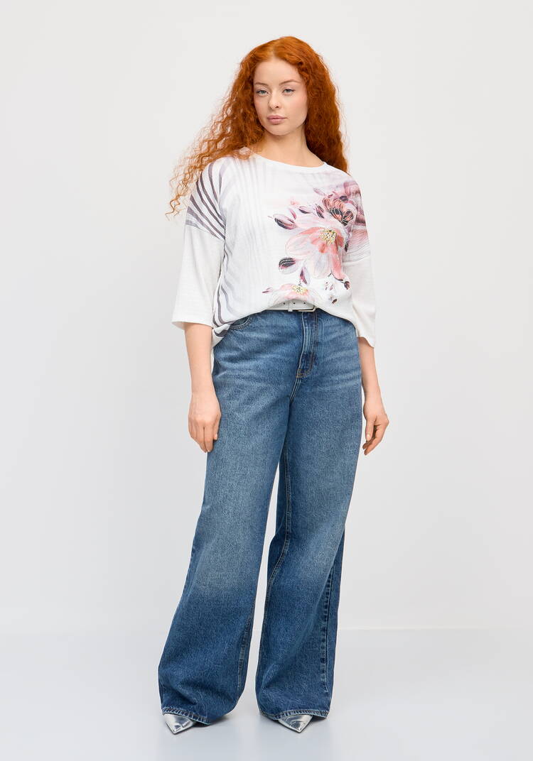 Блуза с принтом Миланика шир.  750, рис. 14